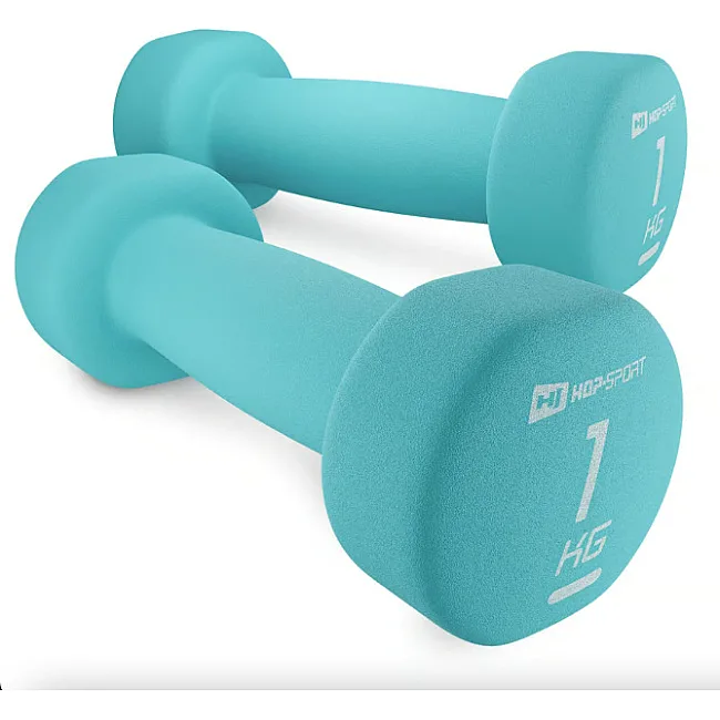 Гантели неопреновые Hop-Sport HS-V010DR 2 x 1 кг бирюзовые