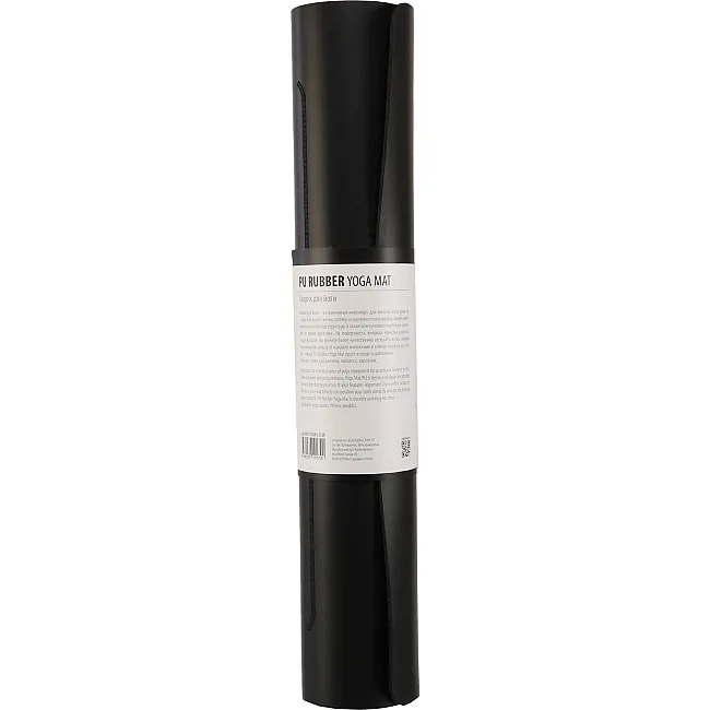 Коврик для фитнеса и спорта PU резина MADWAVE M137004 (Черный)