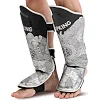 Защитные накладки на ноги Муай Тай, ММА, Кикбоксинг PU TOP KING BO-0286 (Черный-серебряный)