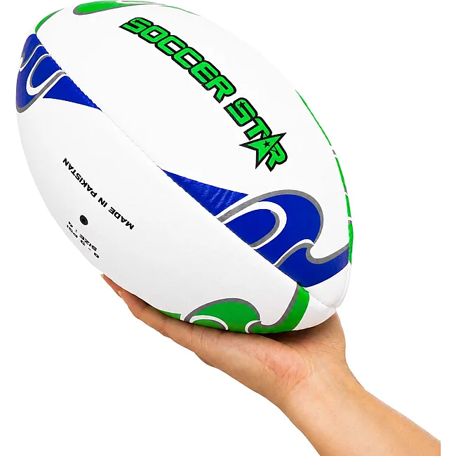 Регбийный мяч SOCCER STAR R-5342-4 (Белый-фиолетовый-салатовый)