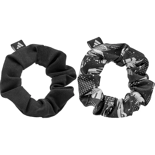 Резинки для волос ADIDAS Hair Scrunchies 2pk черный, белый (для женщин) One Size
