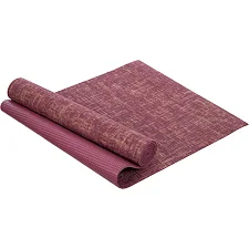 Коврик для йоги Льняной каучуковый двухслойный SP-SPORT FI-2441 185x62x0,6см (Бордовый)