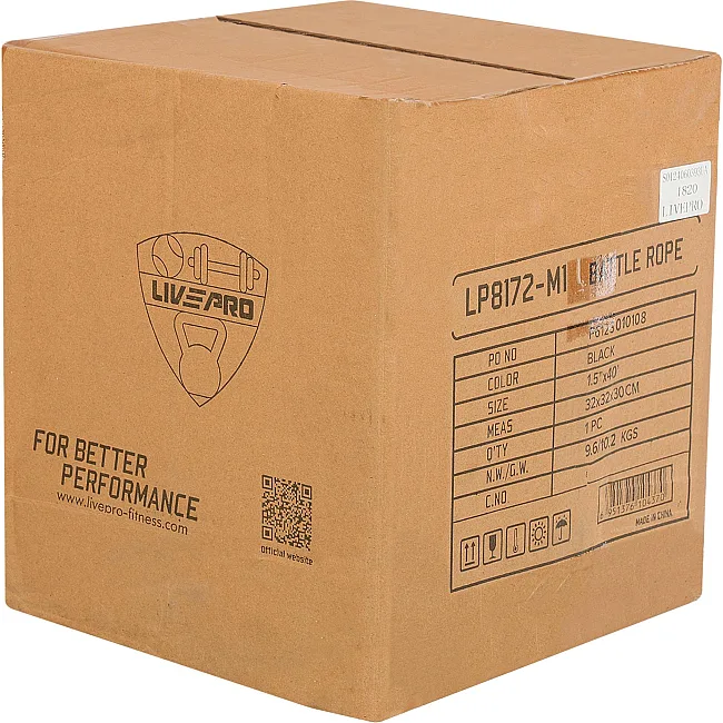 Канат для кроссфита в защитном рукаве
 LiveUp LP8172-12 12м