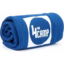 Охлаждающее полотенце для фитнеса и спорта 4CAMP из микрофибры CT01 синий 100*30см.