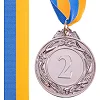Медаль спортивная с лентой SP-SPORT GLORY C-3969 ø5см (Серебряный)