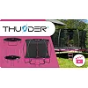 Батут THUNDER INSIDE ULTRA з внутрішньою сіткою 8 футів 244 см чорно-рожевий
