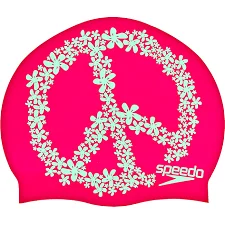 Шапочка для бассейна силиконовая для взрослых SPEEDO SLOGAN PRINT 808385C899
