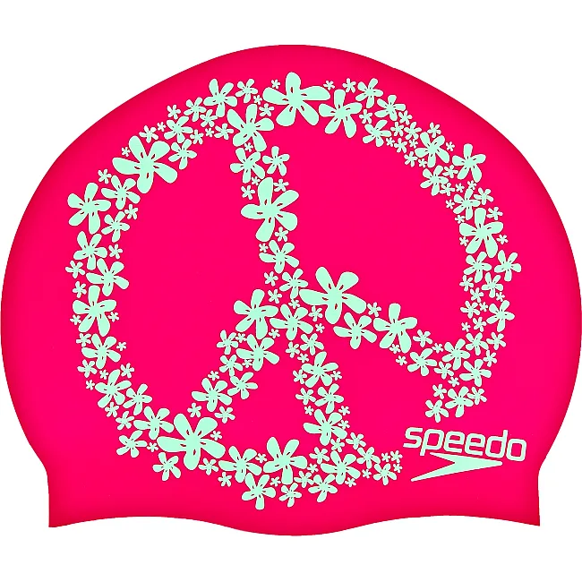 Шапочка для бассейна
 силиконовая для взрослых SPEEDO SLOGAN PRINT 808385C899