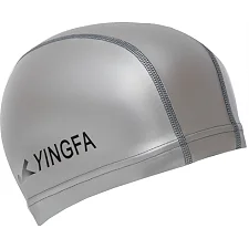 Шапочка для бассейна текстильная с покрытием PU YINGFA C0078 (Серебряный)