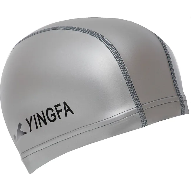 Шапочка для бассейна
 текстильная с покрытием PU YINGFA C0078 (Серебряный)