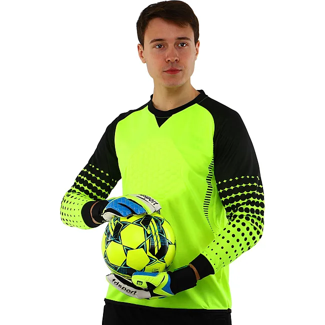 Вратарские перчатки профессиональные с защитой пальцев FDSPORT FB-853 7-11 (Черный-зеленый)
