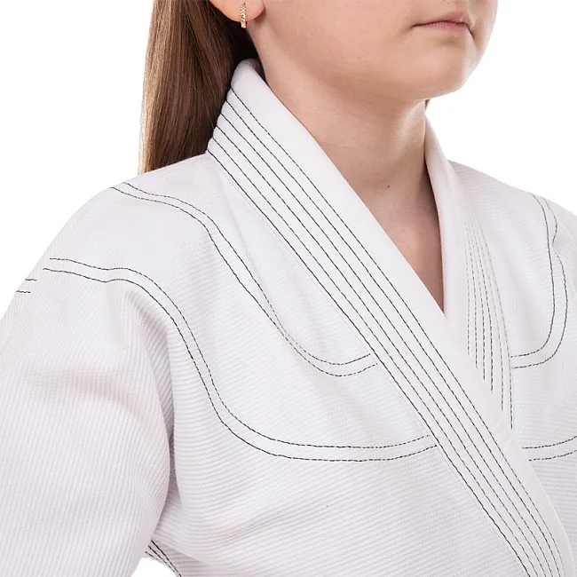 Кимоно для для бразильского джиу-джитсу BJJ белое куртка штаны и пояс CORE CO-3137-M 140-180см