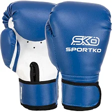 Рукавички для боксу штучна шкіра SPORTKO PD-2-M (Синій)
