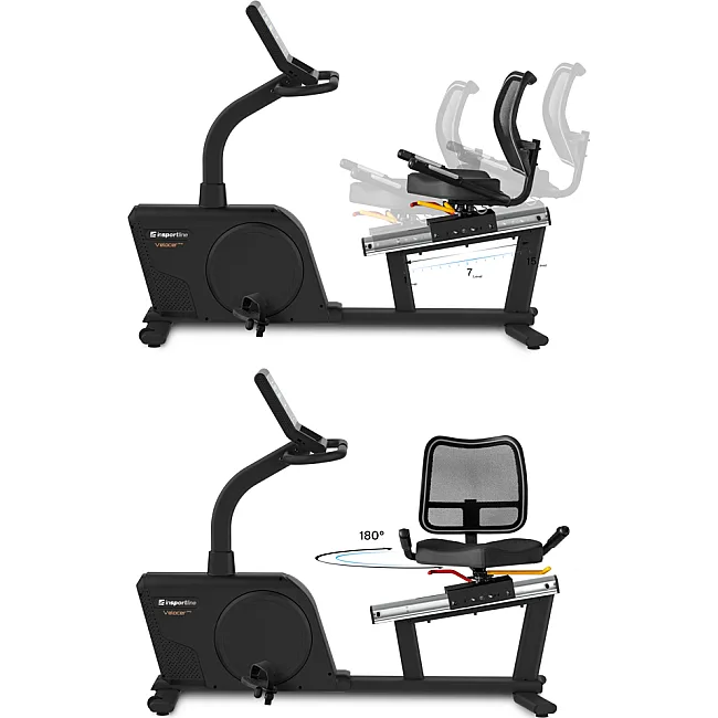 Велотренажер горизонтальный электрический inSPORTline Velocer RMB черный