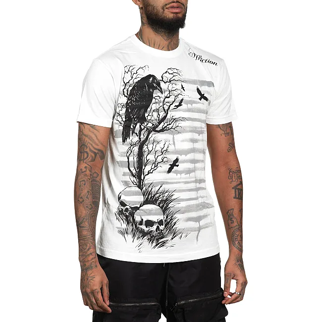 Футболка мужская AFFLICTION Branch Out Vintage White