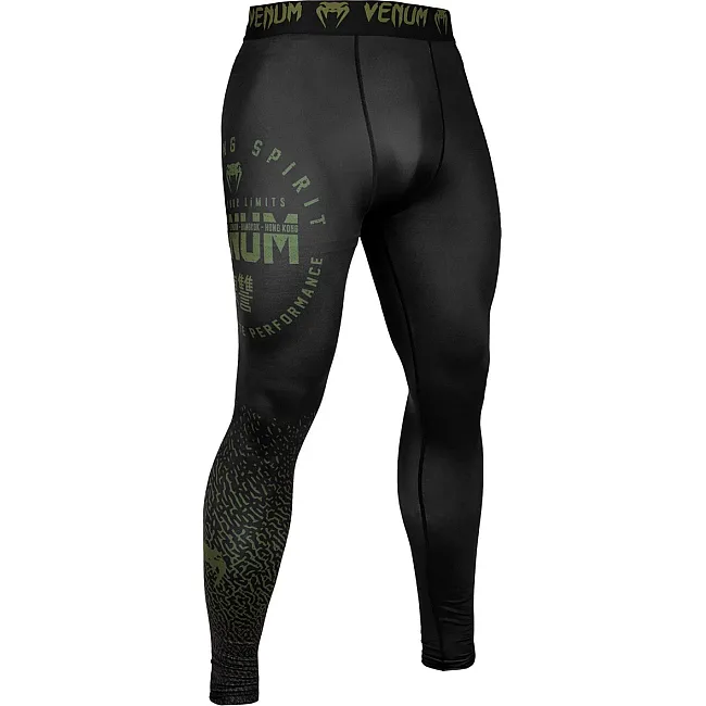 Компрессионные штаны Venum Signature Spats Black Khaki Exclusive