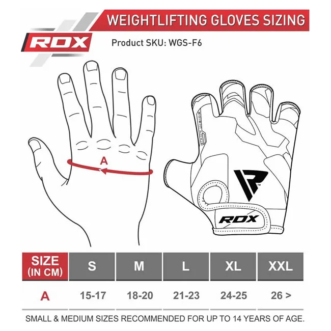 Перчатки для спортзала RDX F6 Fitness Gym Grey