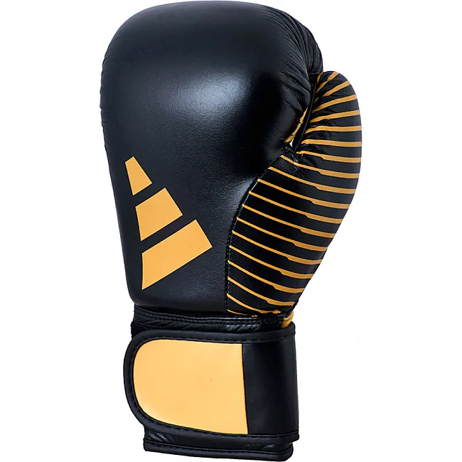 Перчатки для кикбоксинга Adidas с лицензией Wako (черно-золотой, adiKBWKF200)