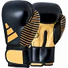 Перчатки для кикбоксинга Adidas с лицензией Wako (черно-золотой, adiKBWKF200)