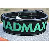Пояс для пауэрлифтинга MADMAX MFB-301 Suede Single Prong кожаный Black/Green