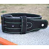 Пояс для пауэрлифтинга MADMAX MFB-301 Suede Single Prong кожаный Black/Green