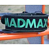 Пояс для пауэрлифтинга MADMAX MFB-301 Suede Single Prong кожаный Black/Green