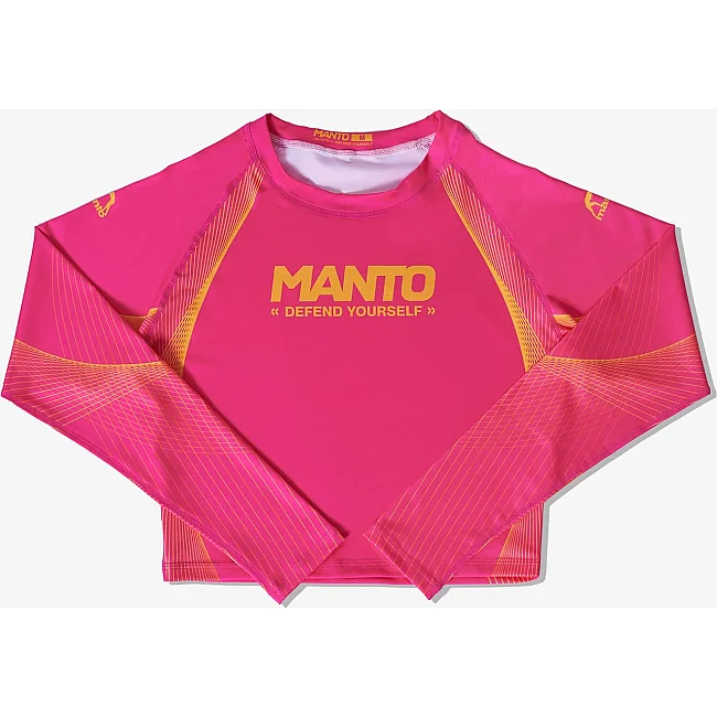 Рашгард женский -кроптоп MANTO Defend Pink
