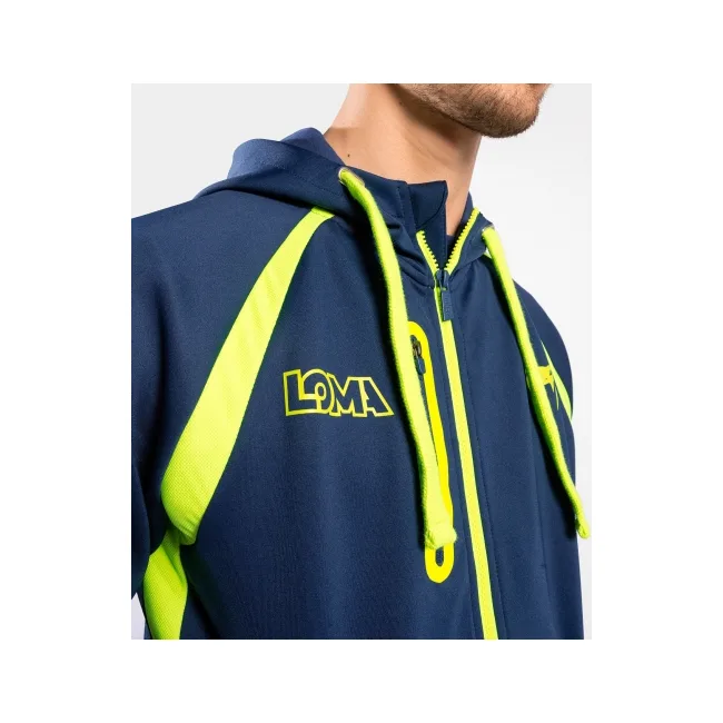 Толстовка Venum Origins Hoodie Loma Edition Blue Yellow