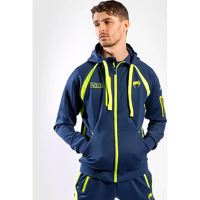 Толстовка Venum Origins Hoodie Loma Edition Blue Yellow