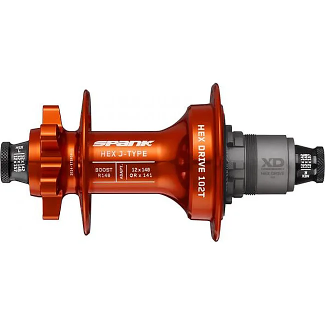 Втулка для велосипеда задняя SPANK HEX J-Type Boost R148 XD 32H, Orange