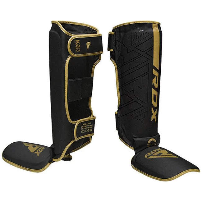 Защитные щитки для ног RDX F6 Kara MMA Shin Instep Guards Matte Golden