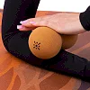 Мяч массажный пробковый двойной для МФР и самомассажа Duoball BLOOM LB7128 ø7,7см cветло-коричневый (Светло-коричневый)