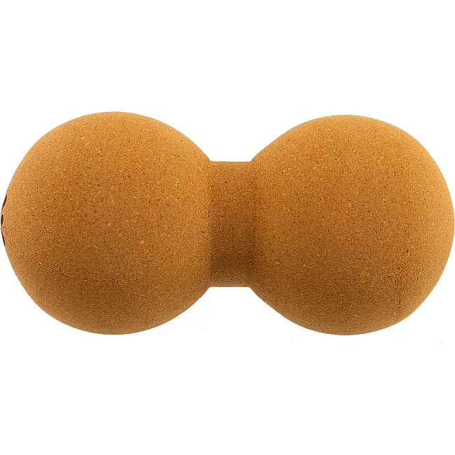 Мяч массажный пробковый двойной для МФР и самомассажа Duoball BLOOM LB7128 ø7,7см cветло-коричневый (Светло-коричневый)