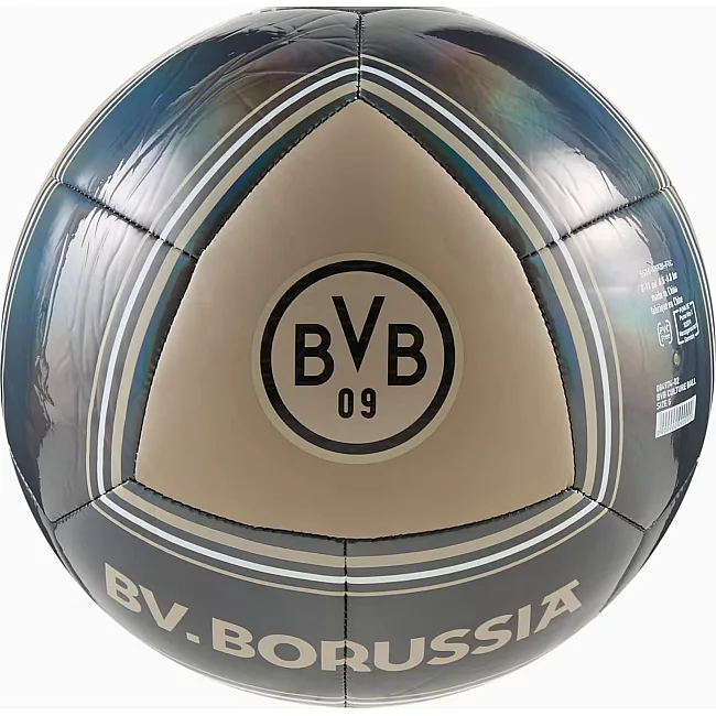 Футбольний м'яч Puma BVB Culture Ball сірий, чорний 5