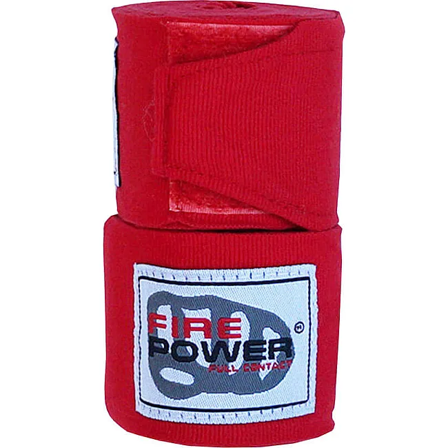 Бинты боксерские эластичные FirePower FPHW3 4,5м Красные
