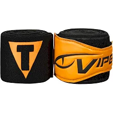 Бинты боксерские эластичные TITLE VIPER Coil 4,5м Черные с Оранжевым