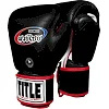 Боксерские перчатки TITLE Muay Thai Leather Trening Gloves Черные