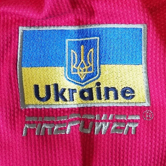 Кимоно детское для бразильского Джиу-Джитсу Firepower Ukraine Розовое