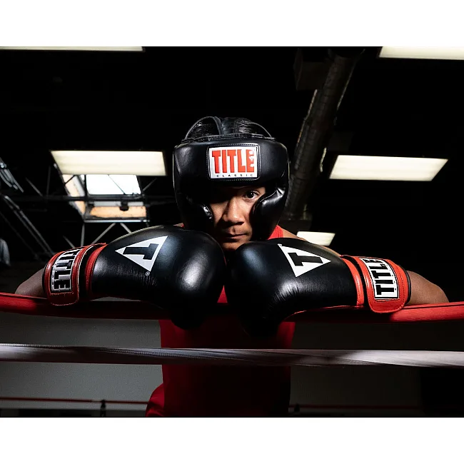 Боксерский шлем TITLE Classic Full Coverage Training Headgear 2.0 Black (капа в комплекте)