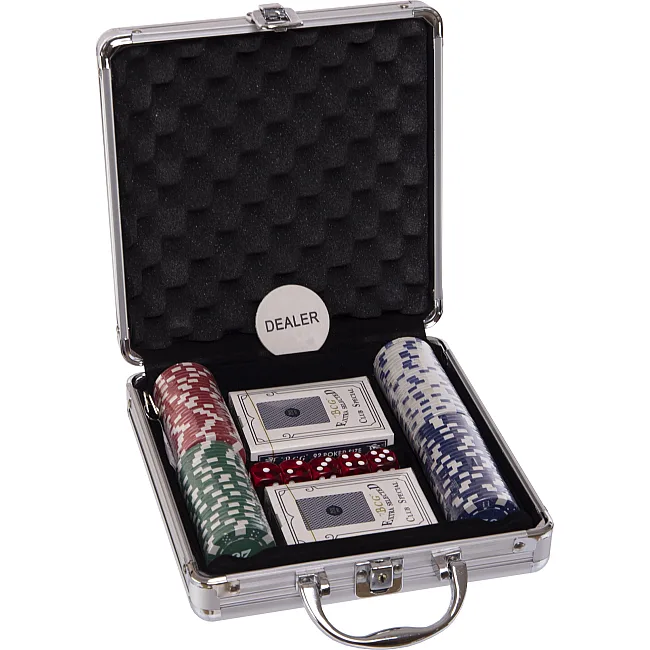 Набор для покера в алюминиевом кейсе Poker game set SP-SPORT
 IG-2470 100 фишек