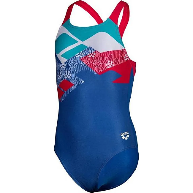 Купальник детский Arena LOGO KIKKO SWIMSUIT SWIM PRO B синий, белый, красный, бирюзовый