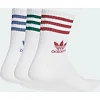 Шкарпетки Adidas CREW SOCK 3STR білий, червоний, зелений, синій