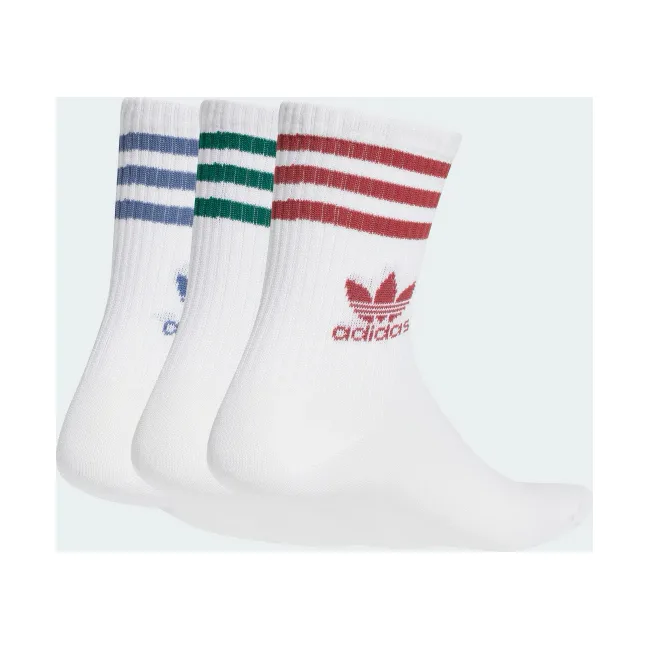 Шкарпетки Adidas CREW SOCK 3STR білий, червоний, зелений, синій
