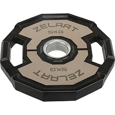 Млинці диски гумові 2 Handle металева втулка ZELART TA-4792-5 51мм 5кг