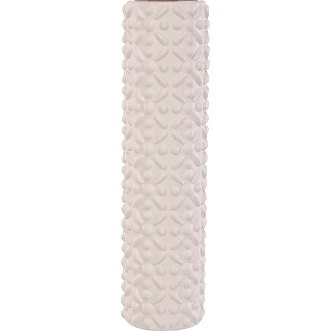 Роллер массажный цилиндр (ролик мфр) 45см Flower Roller BLOOM FOAM ROLLER LB7022 (Белый)