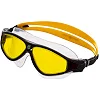 Окуляри для плавання дорослі MADWAVE
 FLAME M046102 (Жовто-чорний)