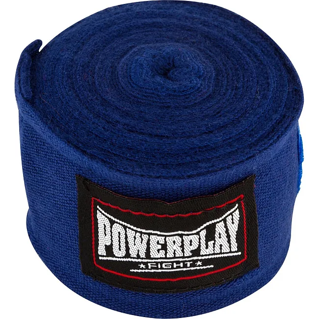 Боксерські бинти PowerPlay 3047 Сині Lycra (спандекс) (2,5-4,5м)