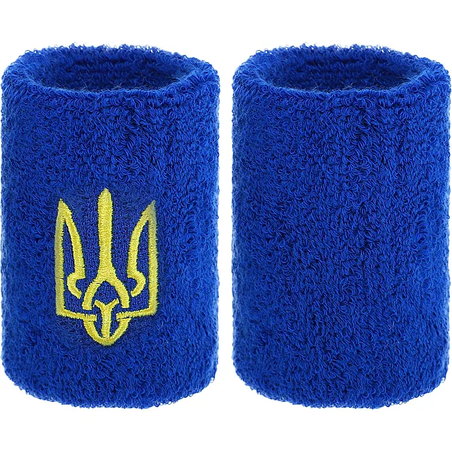 Спортивный напульсник
 впитывающий влагу Герб Украины BC-9280 1шт (Белый)