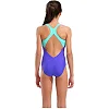Купальник закрытый для девочек Arena GRAPHIC SWIMSUIT V BACK фиолетовый, розовый