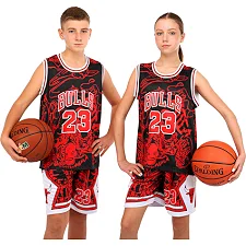Детская баскетбольная форма NBA клуб Chicago Bulls 23 BA-6625 (Красный-черный)